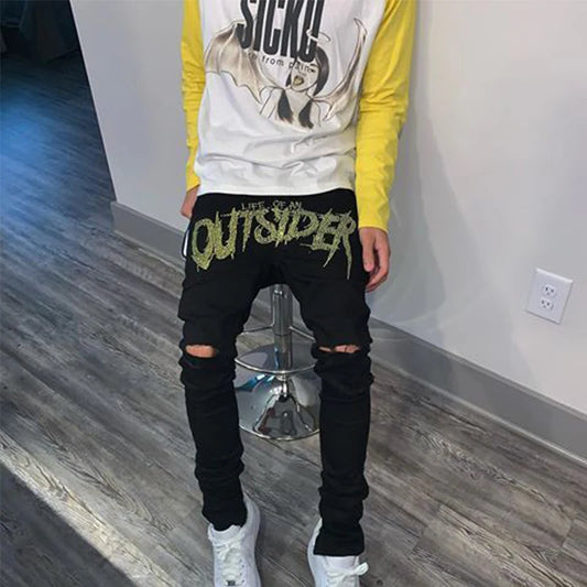 Life Of Outsider Jeans  Yellow 28  - VONVEX