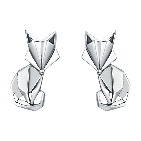 Fox Silver Earrings     - VONVEX