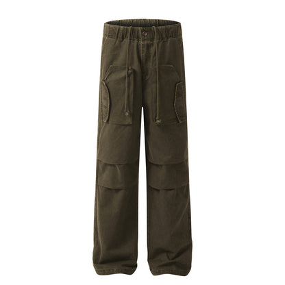 Paratrooper Pleat Pants  Army Green S  - VONVEX