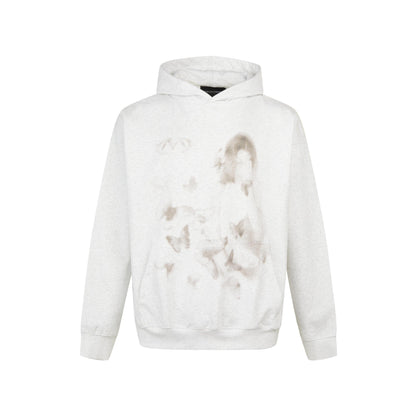 Erased Figure Hoodie  Melange Gray M  - VONVEX