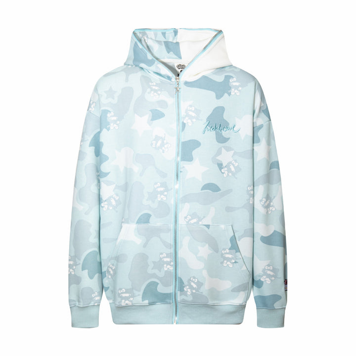 Hello Kitty Camouflage Hoodie  Blue S  - VONVEX