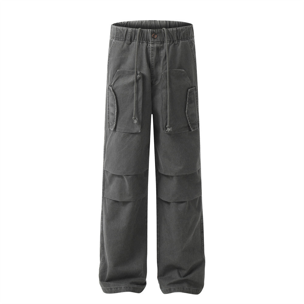 Paratrooper Pleat Pants  Grey S  - VONVEX