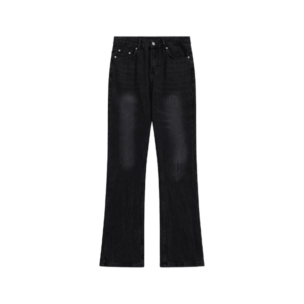 Retro Micro-Lar Ripped Antique Jeans     - VONVEX