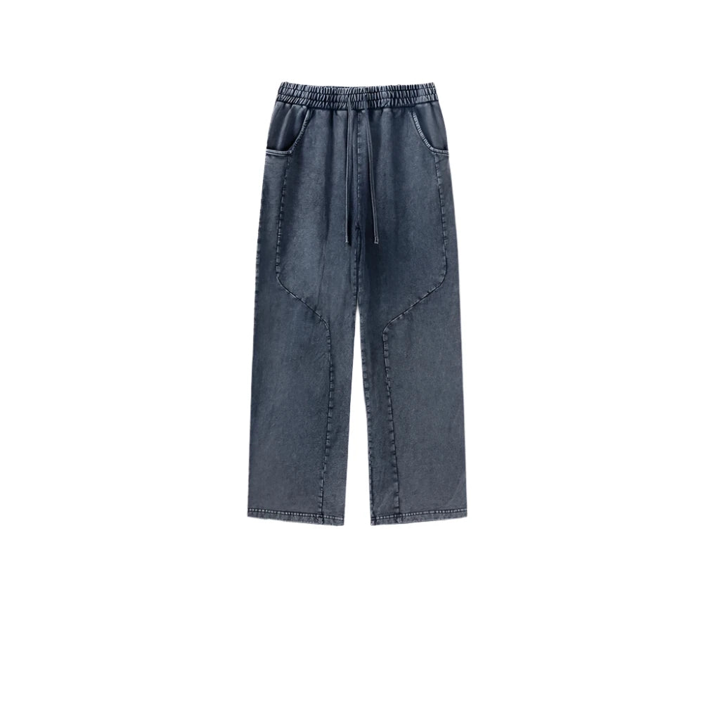 Spring Essential Loose Fit Pants  Royal Blue XXL CHINA - VONVEX