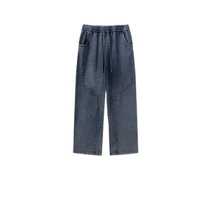 Spring Essential Loose Fit Pants  Royal Blue XXL CHINA - VONVEX