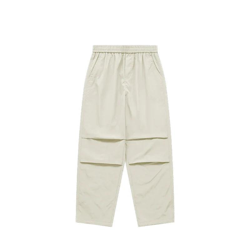 Parachute Elastic Waist Cargo Pants  White sand XS  - VONVEX