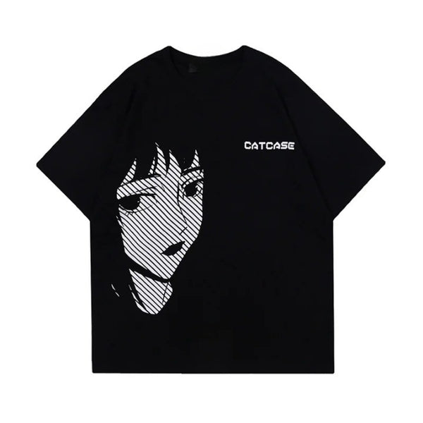 Y2K Anime Girl Oversized Women's T-Shirt  S   - VONVEX