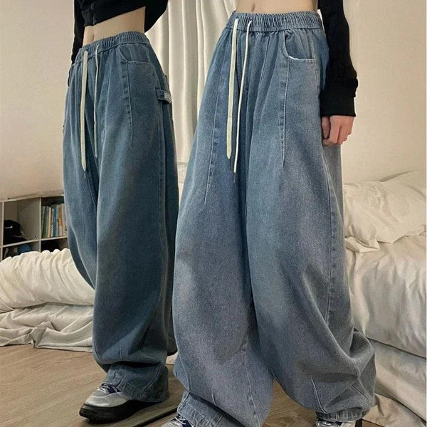Vintage Y2K Wide Leg Jeans  Light Blue S  - VONVEX