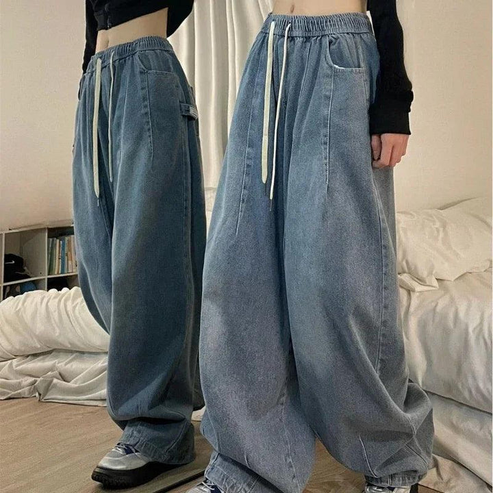Vintage Y2K Wide Leg Jeans  Light Blue S  - VONVEX