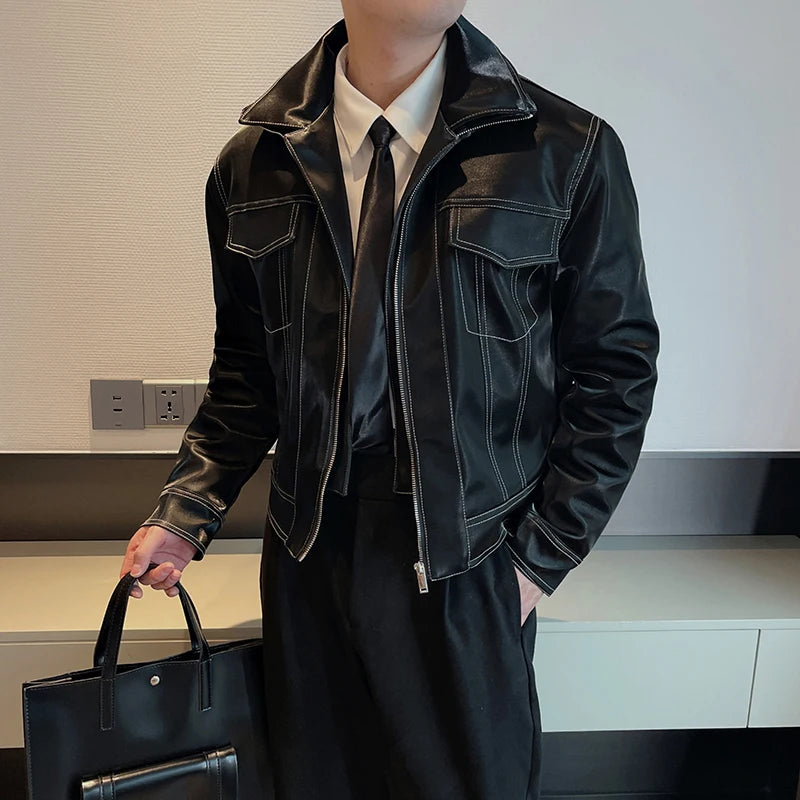 Racing Style Lethear Jacket     - VONVEX
