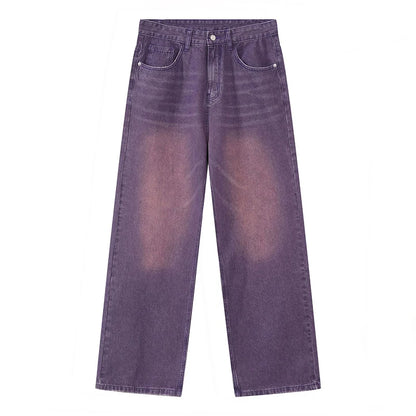 Wide-leg Vintage Jeans  Purple S  - VONVEX
