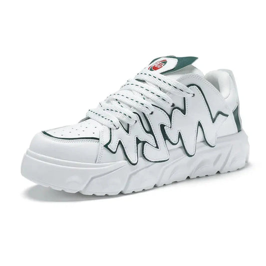 K-Fashion Lettered Sneakers  Green 38  - VONVEX