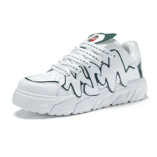 K-Fashion Lettered Sneakers  Green 38  - VONVEX