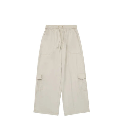 Multi Pockets Wide Leg Cargo Pant  Light Apricot S  - VONVEX