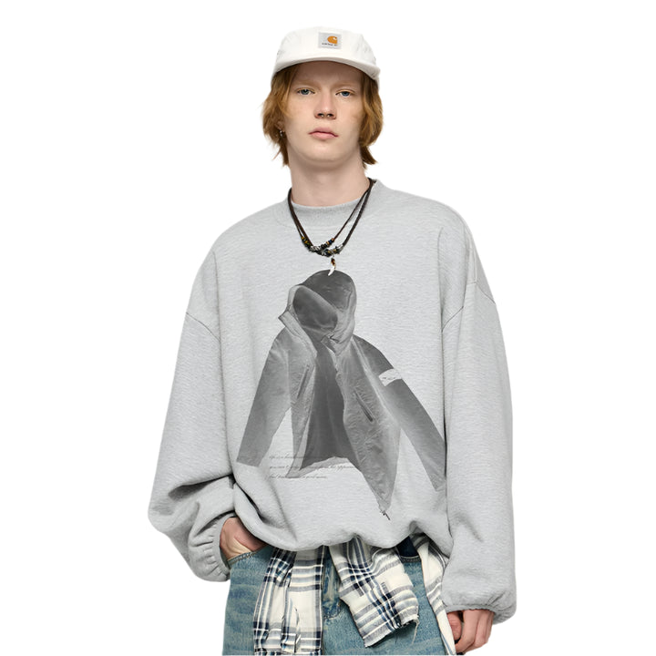 Veiled Aesthetic Sweatshirt Light gray M - VONVEX