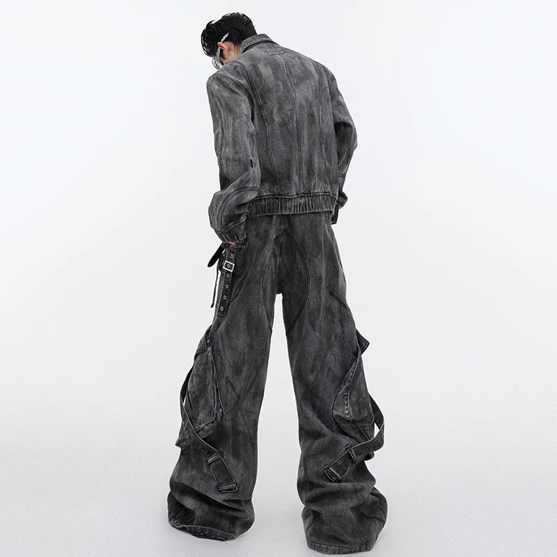 Baggy Washed Denim Jeans (Trendy)     - VONVEX