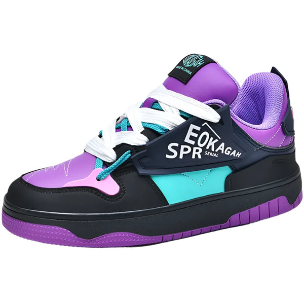Neon Versatile Boardwalk Sneakers  Purple 36  - VONVEX
