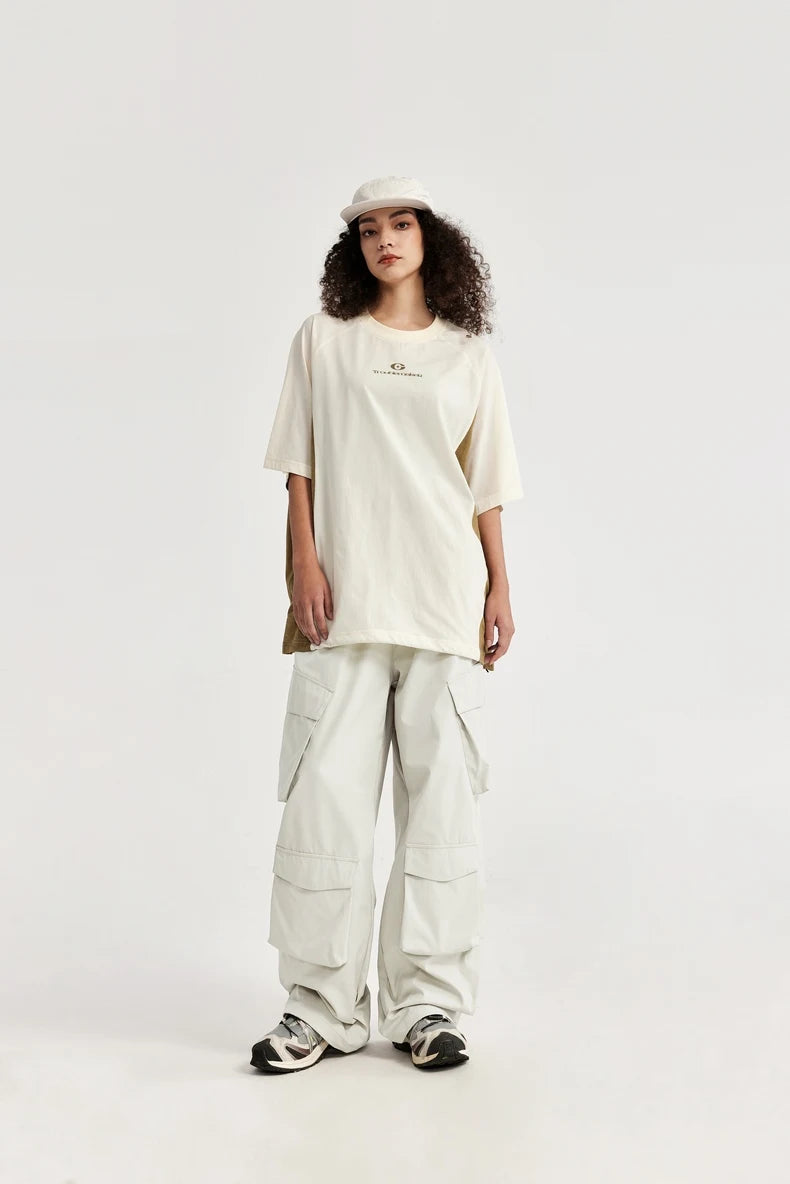 Casual 3D Wide-leg Cargo Pants     - VONVEX