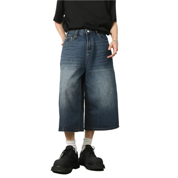 Blue Wave Slant Pocket Jeans  Dark blue L  - VONVEX