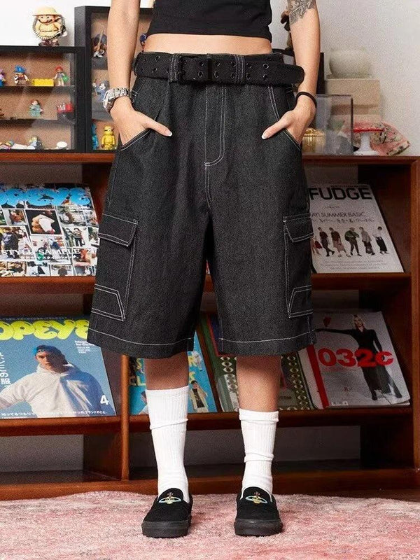 Y2k Vintage Baggy Oversize Woman's Short     - VONVEX