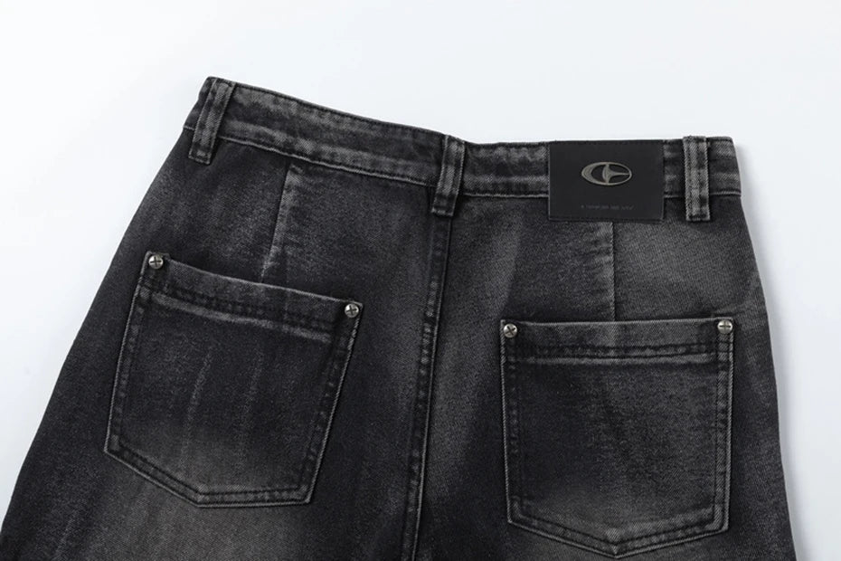 Crisscross Denim Jeans     - VONVEX