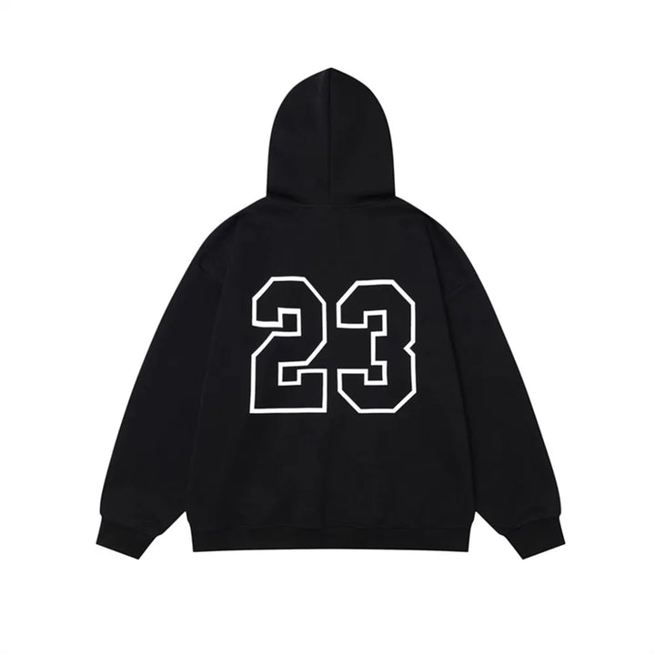 23 High Street Dual Print Hoodie     - VONVEX