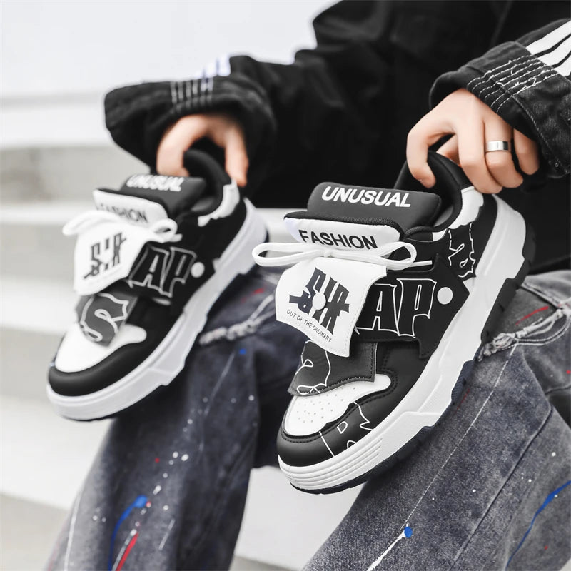 Color Surge Non-Slip Skate Sneakers     - VONVEX