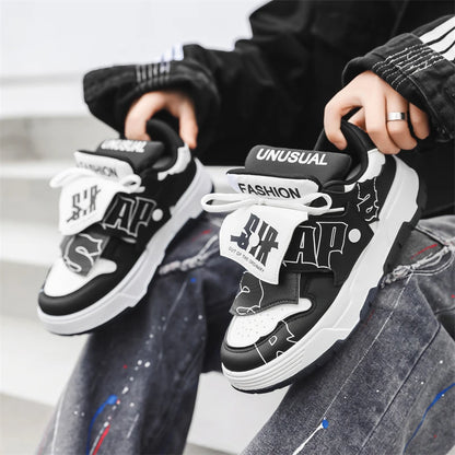 Color Surge Non-Slip Skate Sneakers     - VONVEX