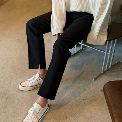 Straight Fit Casual Normal Pants     - VONVEX