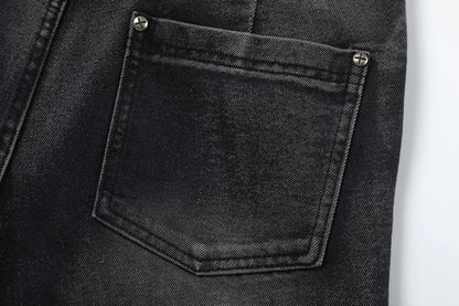 Crisscross Denim Jeans     - VONVEX