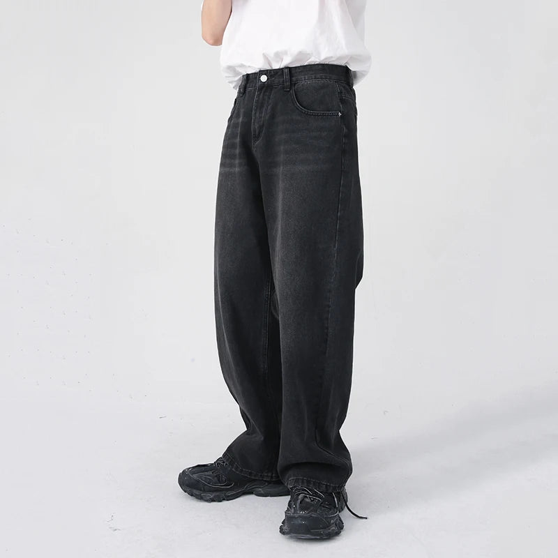Wide-leg Vintage Jeans     - VONVEX