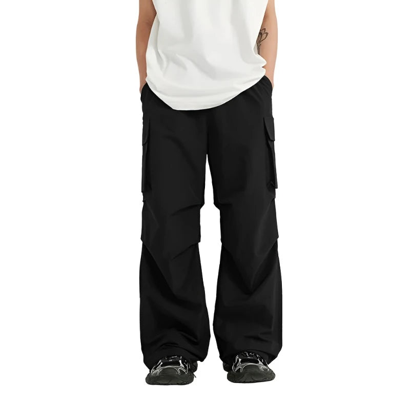Black Casual High Street Cargo Pant  S   - VONVEX