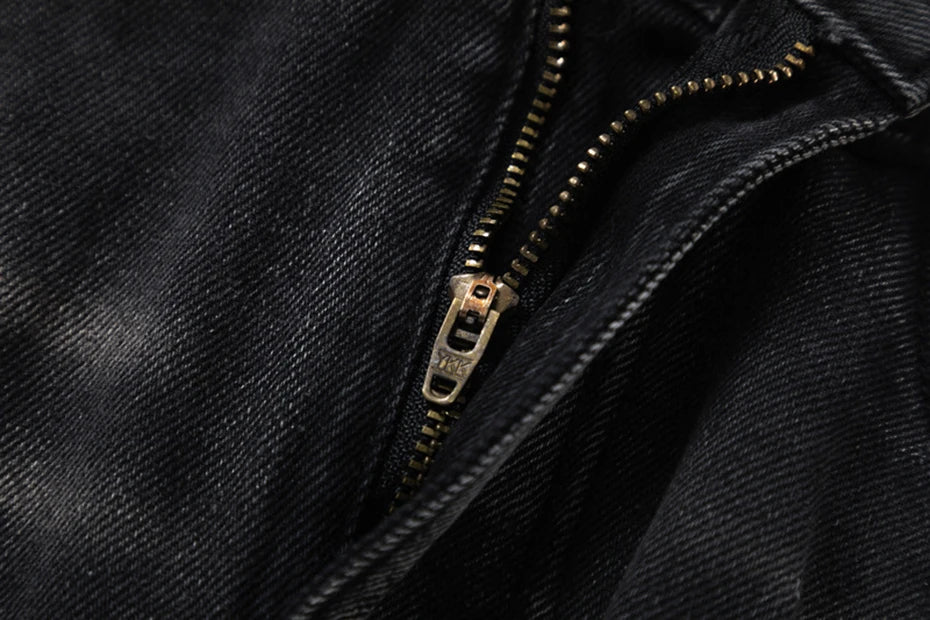 Crisscross Denim Jeans     - VONVEX