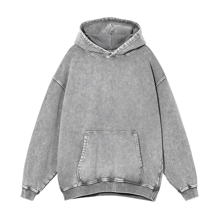 Heavyweight Washed Urban Hoodie  GRAY S  - VONVEX