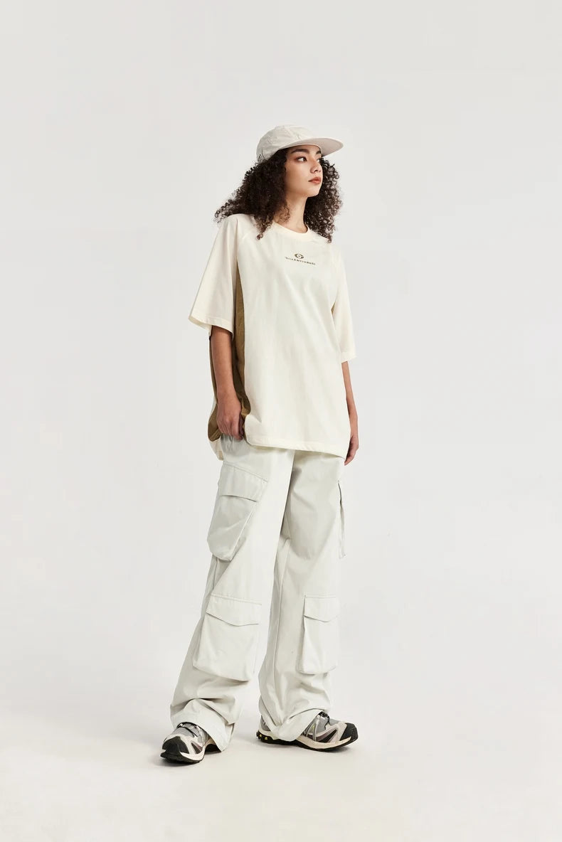 Casual 3D Wide-leg Cargo Pants     - VONVEX