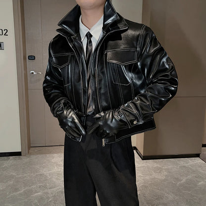 Racing Style Lethear Jacket     - VONVEX