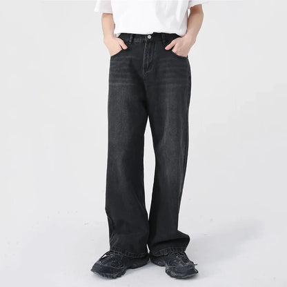 Wide-leg Vintage Jeans     - VONVEX