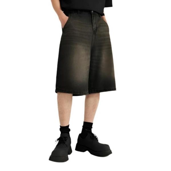 Denim Fade High Street Jorts  Black S  - VONVEX
