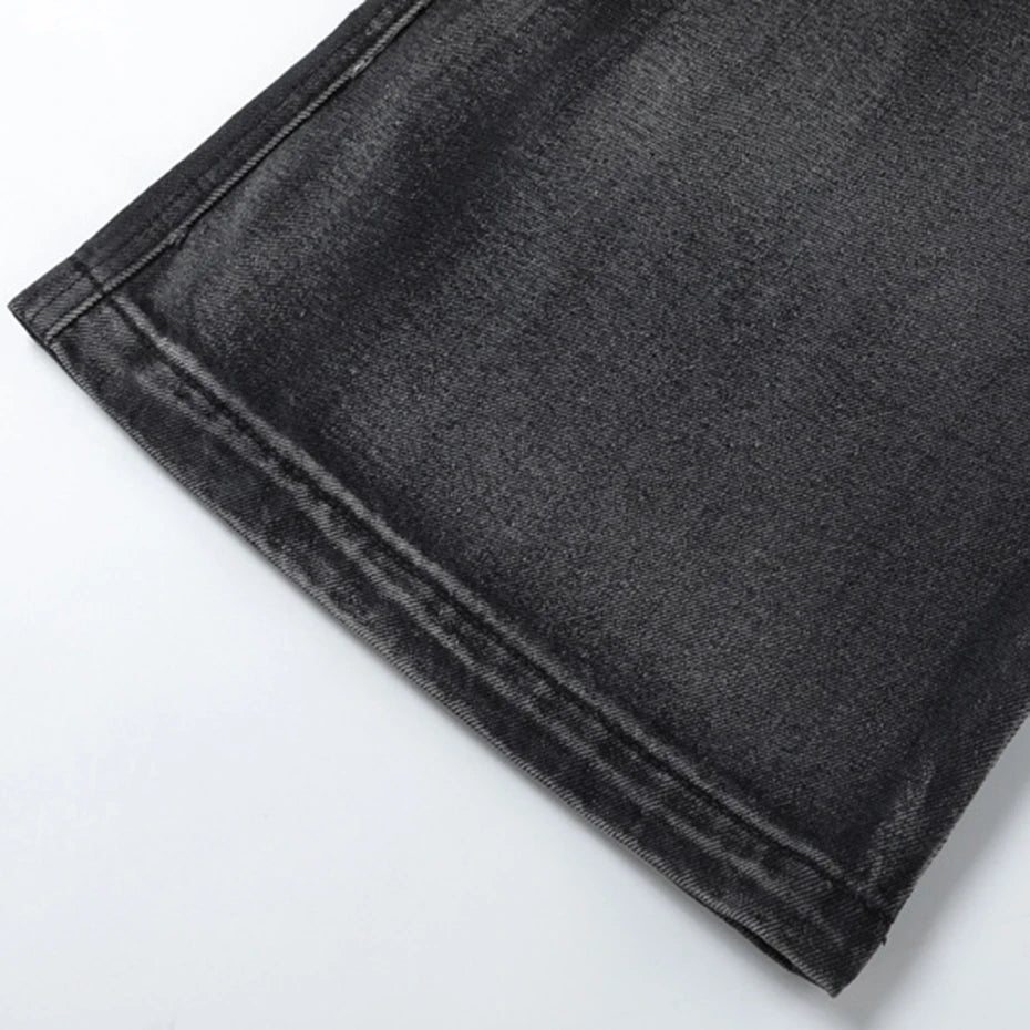 Crisscross Denim Jeans     - VONVEX