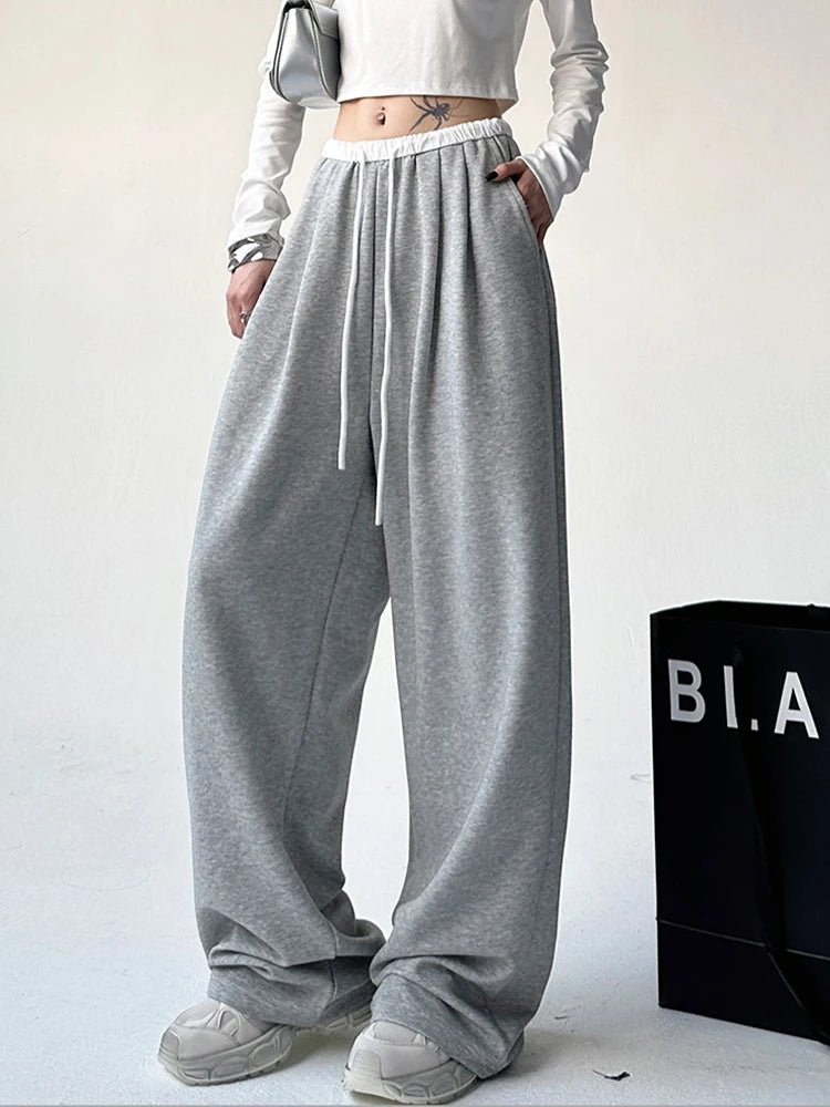 Y2K Oversized Baggy Sweatpants     - VONVEX