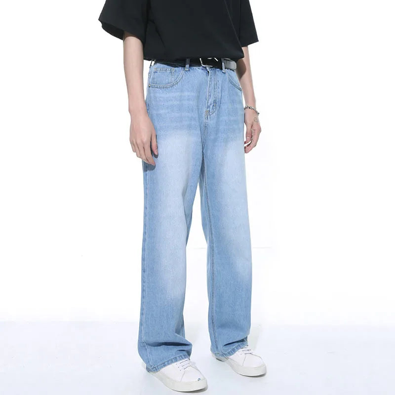 Wide-leg Vintage Jeans     - VONVEX