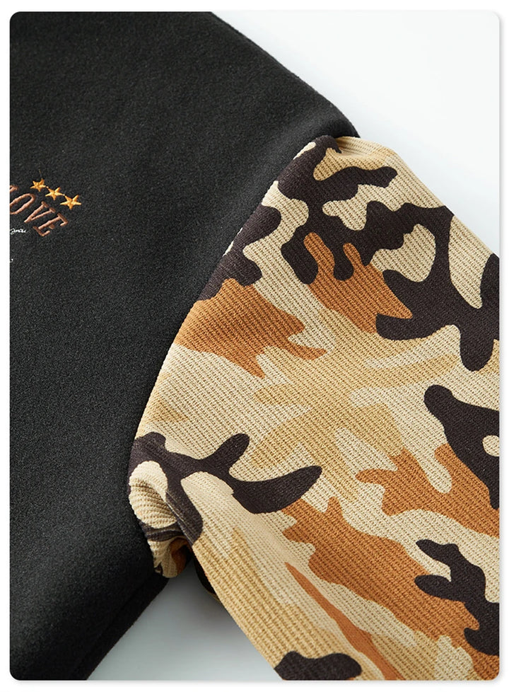 Women's Camouflage Varsity Jacket     - VONVEX