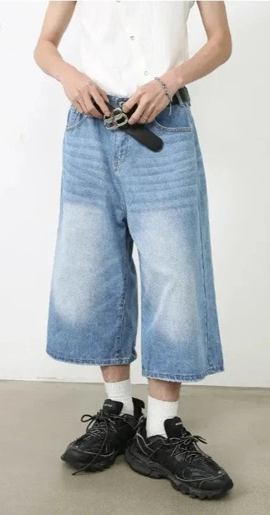 Y2K Wide Leg Oversize Denim Trouser     - VONVEX