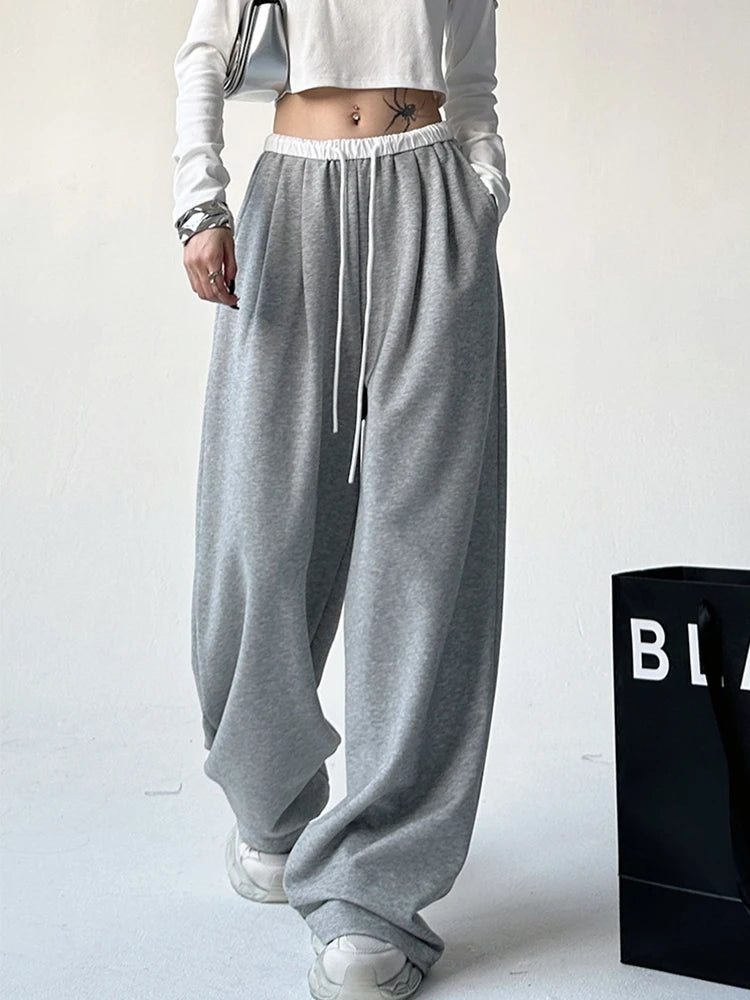 Y2K Oversized Baggy Sweatpants  Grey M  - VONVEX