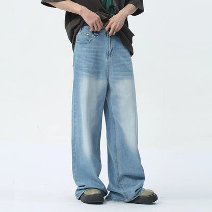 Vintage Camouflage Wide-Leg Jeans     - VONVEX