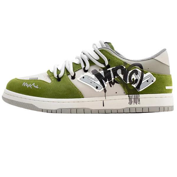 Green Stride Leather Sneakers  green 39  - VONVEX