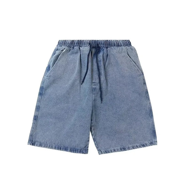 Y2K Vintage Blue Denim Oversized Jort  Blue S  - VONVEX