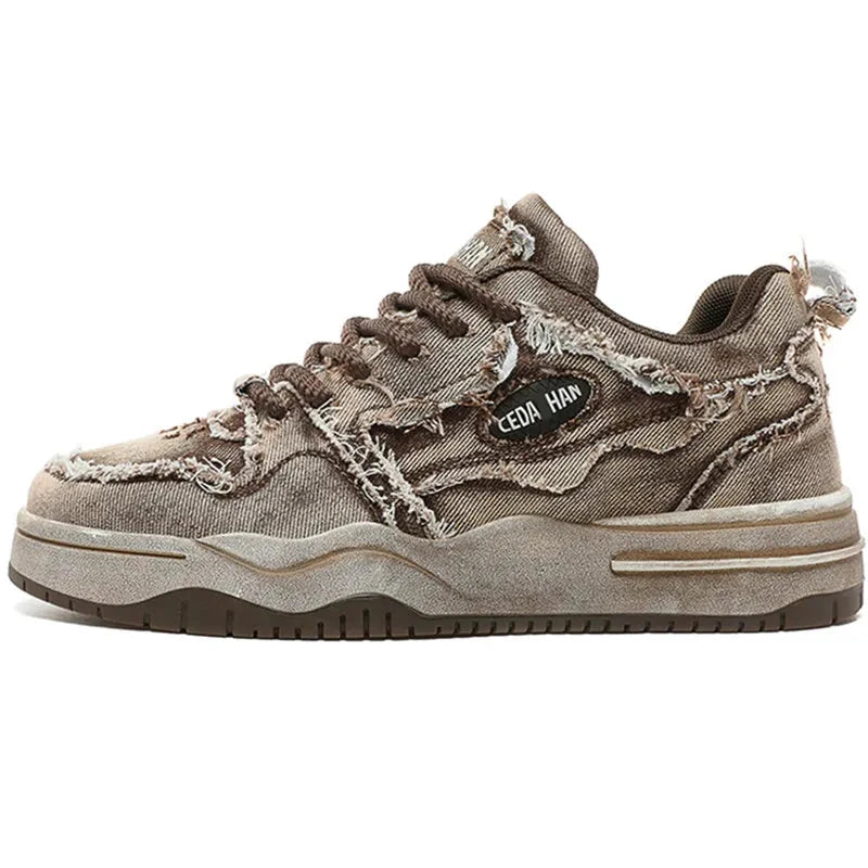 Cowboy Mesh Stride Sneakers  Washed brown 42  - VONVEX