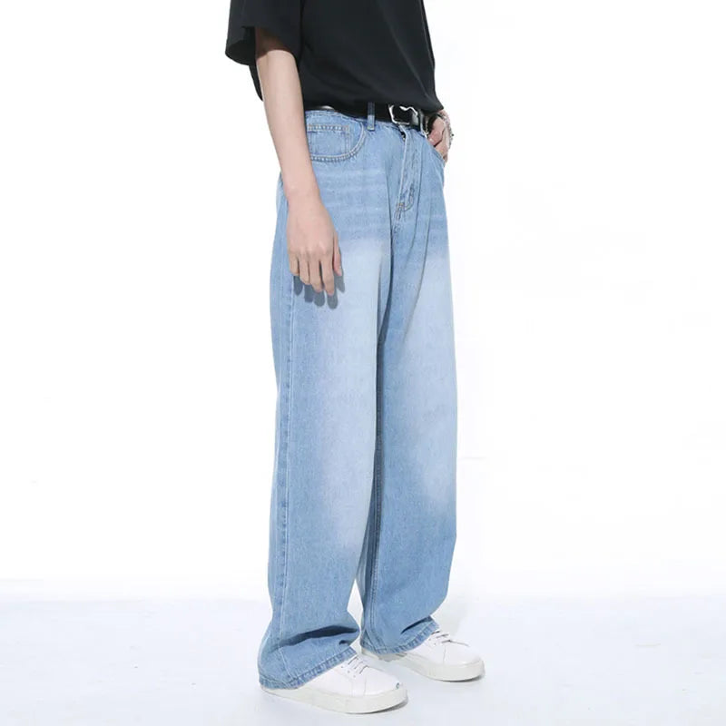 Wide-leg Vintage Jeans     - VONVEX