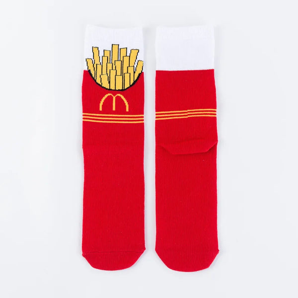 Food Cartoon Socks  Mcdonalds fries   - VONVEX